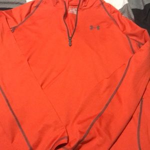 Men’s 2xl orange cold gear quarter zip fleece